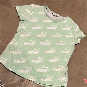 Puma Light Green Logo Tee